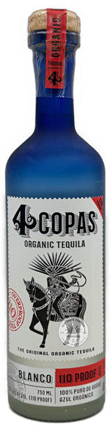 4 Copas Organic Tequila Blanco 110 Overproof Online Sale