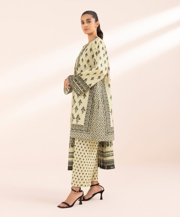 Monochrome  24-3 Piece - Embroidered Lawn Suit - 0U3Pebw24V47 Online Sale