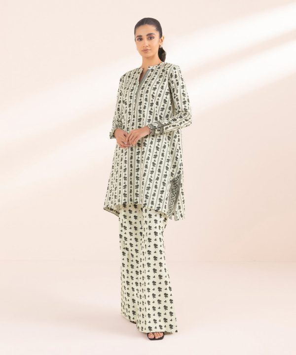 Monochrome  24-2 Piece - Printed Lawn Suit - 0U2Tbw24V43B Cheap