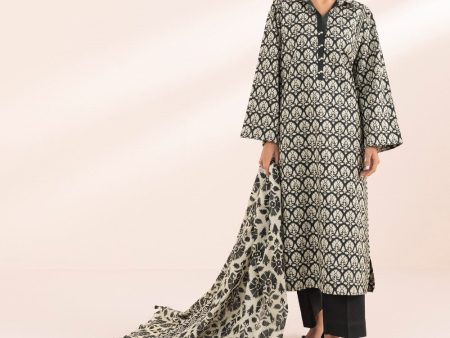 Monochrome  24-Printed Voile Dupatta - 00U1Ddy24V42 Online Sale