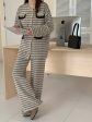 Sibel Grey & Black Stripe Two Piece Suit (RTS) on Sale