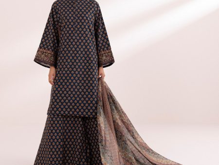 3 Piece - Embroidered Lawn Suit-U3Pedy24V410 on Sale