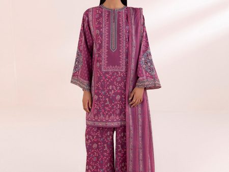 3 Piece - Embroidered Lawn Suit-U3Pedy24V416 Sale