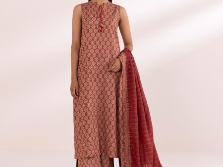 3 Piece - Embroidered Lawn Suit-3Pesg24V43Uc For Cheap