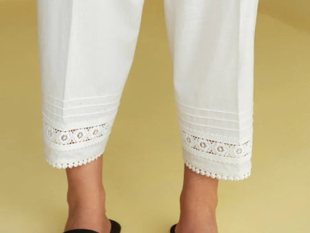 Bottoms - White Lace Pintucks Salwar Sale