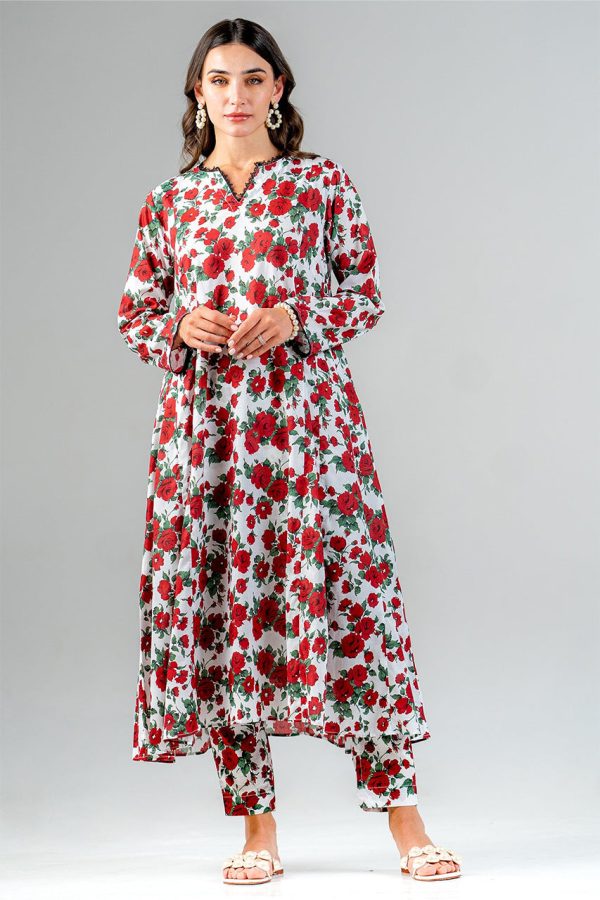 Unstitched  24 - Roses Are Red 2 Piece Online Hot Sale