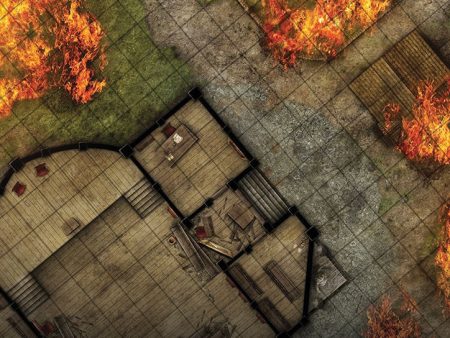 Pathfinder RPG: Flip-Mat - Village Assault Online Hot Sale